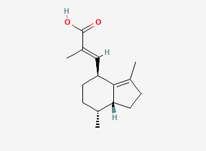 Two-dimensional chemical structure of (-)-Valerenic acid