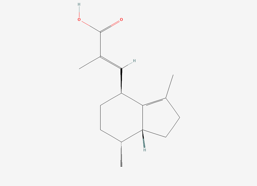 Two-dimensional chemical structure of (-)-Valerenic acid
