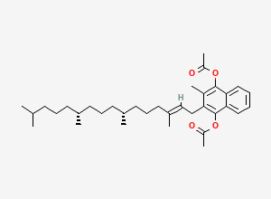 Two-dimensional chemical structure of Dihydrovitamin K1 Diacetate, CAS 604-87-5