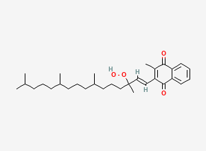 Two-dimensional chemical structure of Vitamin K1 Hydroperoxide, CAS 15576-39-3