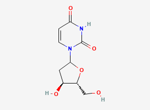 Two-dimensional chemical structure of 2,4(1H,3H)-Pyrimidinedione, 1-(2-deoxy-beta-D-erythro-pentofuranosyl)-
