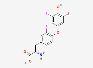 Two-dimensional chemical structure of Levothyroxine EP Impurity K/ 3,3’,5’-Triiodo-L-Thyronine, CAS 5817-39-0
