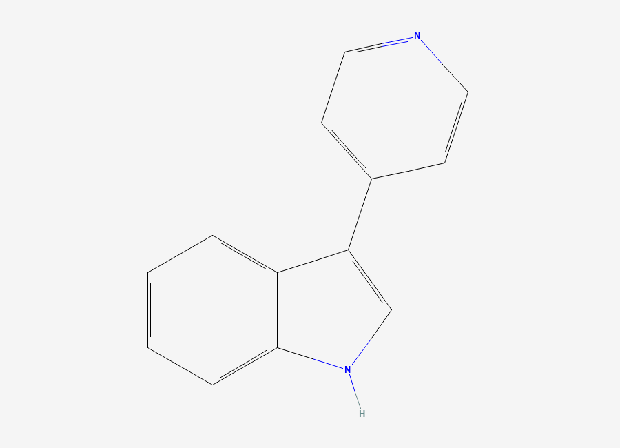 Two-dimensional chemical structure of 3-(4-pyridyl)-1H-indole