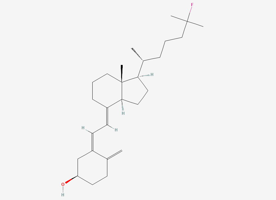Two-dimensional chemical structure of 25-Fluorocholecalciferol