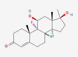 Two-dimensional chemical structure of Fluoxymesterone, CAS 76-43-7