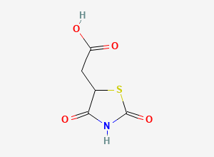 Two-dimensional chemical structure of 2,4-Dioxo-5-thiazolidineacetic acid