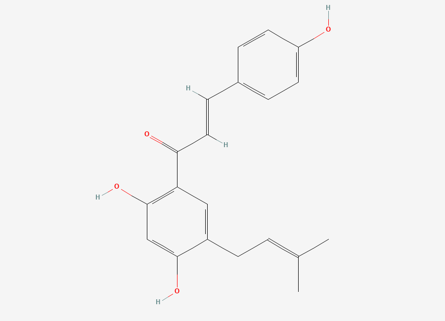 Two-dimensional chemical structure of Broussochalcone B