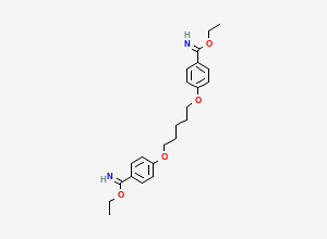 Two-dimensional chemical structure of Diethyl 4,4'-(pentane-1,5-diylbis(oxy))dibenzimidate, CAS 1252-44-4