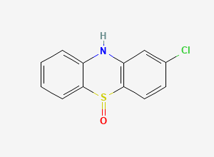 Two-dimensional chemical structure of 2-Chloro-10H-phenothiazine 5-oxide, CAS 1927-43-1