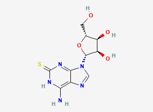 Two-dimensional chemical structure of 2-Thioadenosine, CAS 43157-50-2