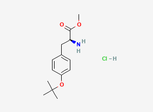 Two-dimensional chemical structure of Methyl O-tert-butyl-L-tyrosinate hydrochloride