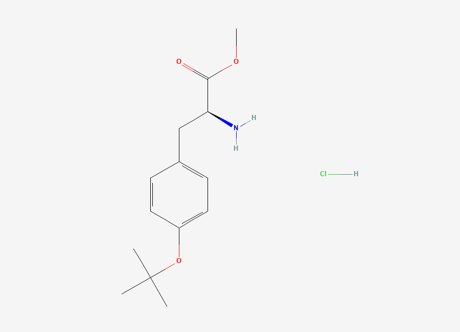Two-dimensional chemical structure of Methyl O-tert-butyl-L-tyrosinate hydrochloride