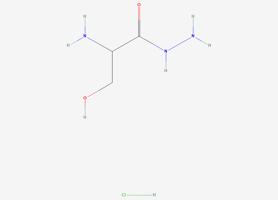 Two-dimensional chemical structure of DL-Serine hydrazide hydrochloride