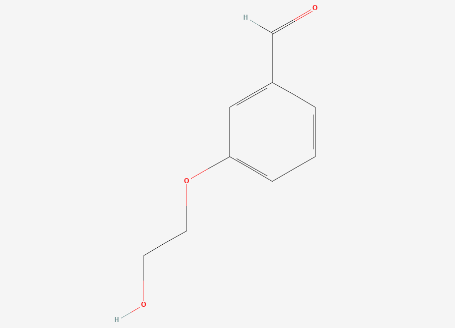 Two-dimensional chemical structure of Benzaldehyde, 3-(2-hydroxyethoxy)-