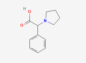 Two-dimensional chemical structure of Phenyl-pyrrolidin-1-yl-acetic acid