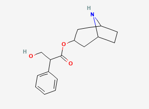 Two-dimensional chemical structure of 8-Azabicyclo[3.2.1]octan-3-yl 3-hydroxy-2-phenylpropanoate