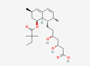 Two-dimensional chemical structure of Simvastatin EP Impurity A/ Simvastatin Related Compound A/ Simvastatin Acid/ Simvastatin Hydroxy Acid/ Tenivastatin(Free Base), CAS 121009-77-6