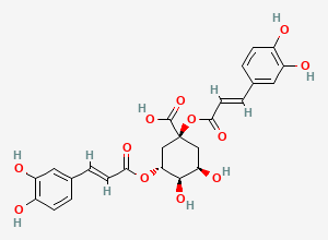 Two-dimensional chemical structure of 1,5-O-Trans-Dicaffeoylquinic Acid