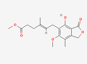 Two-dimensional chemical structure of Mycophenolate Mofetil EP Impurity E / Mycophenolic Acid Methyl Ester, CAS 31858-66-9