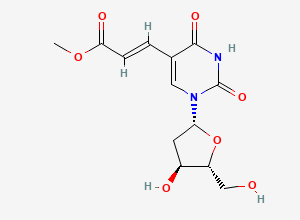 Two-dimensional chemical structure of (E)-5-(2-carbomethoxyvinyl)-2'-deoxyuridine