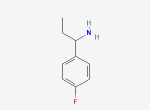 Two-dimensional chemical structure of 1-(4-Fluorophenyl)-1-propanamine