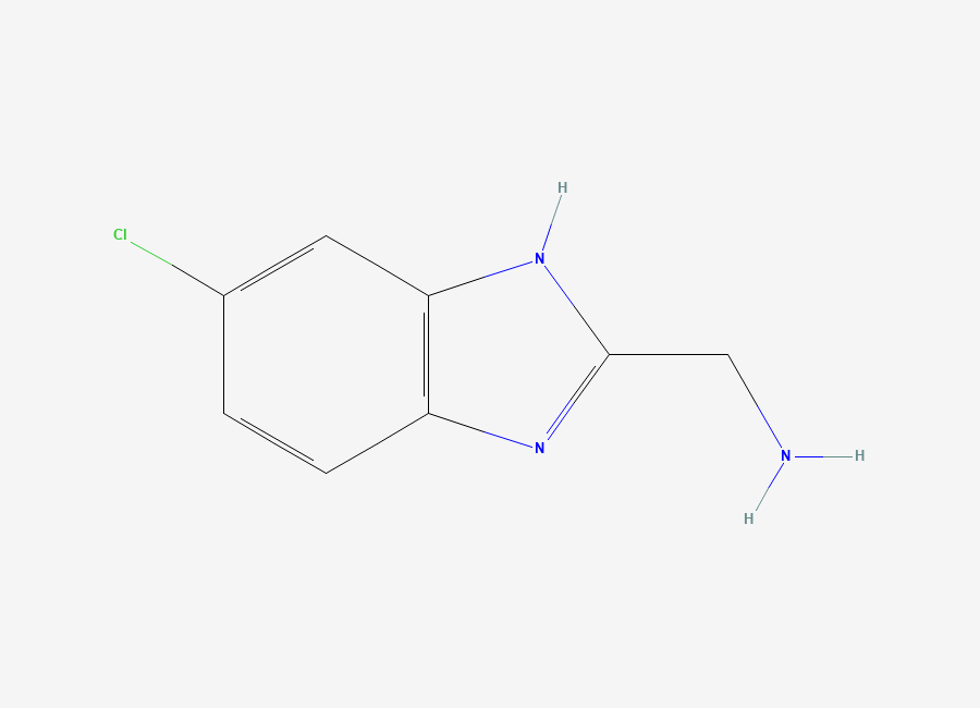 Two-dimensional chemical structure of 6-Chloro-1H-benzimidazole-2-methanamine