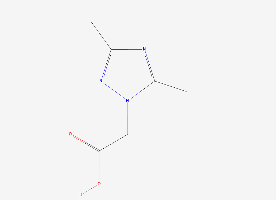 Two-dimensional chemical structure of 2-(3,5-Dimethyl-1H-1,2,4-Triazol-1-Yl)Acetic Acid