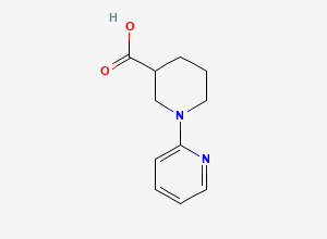 Two-dimensional chemical structure of 1-(Pyridin-2-yl)piperidine-3-carboxylic acid