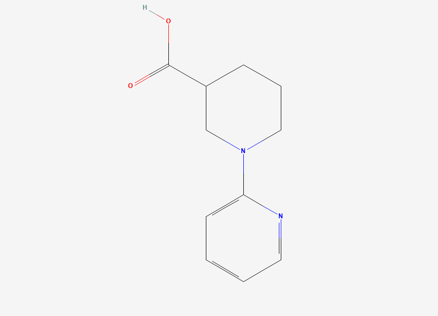 Two-dimensional chemical structure of 1-(Pyridin-2-yl)piperidine-3-carboxylic acid