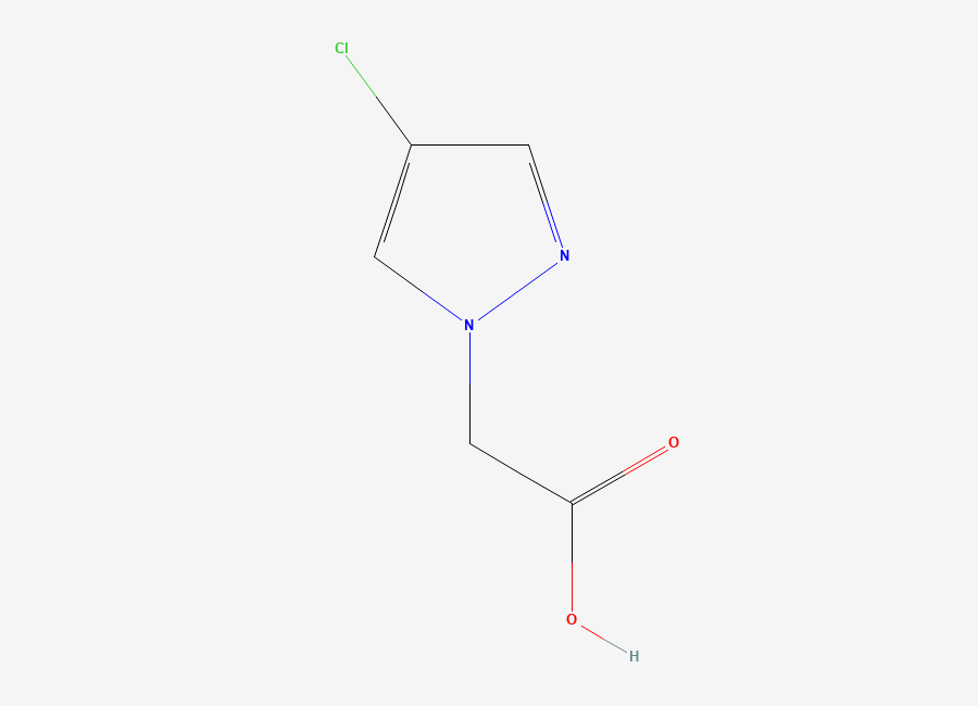 Two-dimensional chemical structure of 2-(4-chloro-1H-pyrazol-1-yl)acetic acid