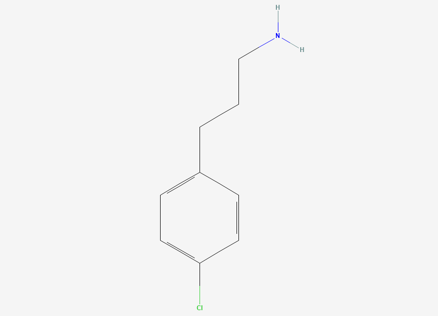 Two-dimensional chemical structure of 3-(4-Chlorophenyl)propan-1-amine