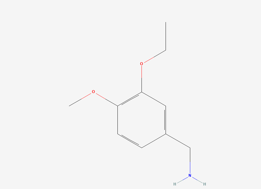 Two-dimensional chemical structure of (3-Ethoxy-4-methoxyphenyl)methanamine