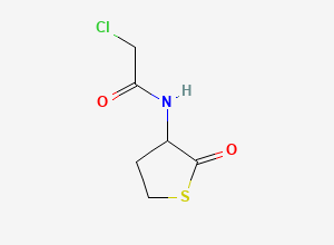 Two-dimensional chemical structure of N-Chloroacetyl DL-Homocysteine Thiolactone, CAS 84611-22-3