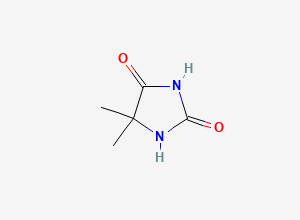 Two-dimensional chemical structure of 5,5-Dimethylhydantoin, CAS 77-71-4