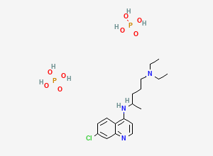 Two-dimensional chemical structure of Chloroquine Phosphate