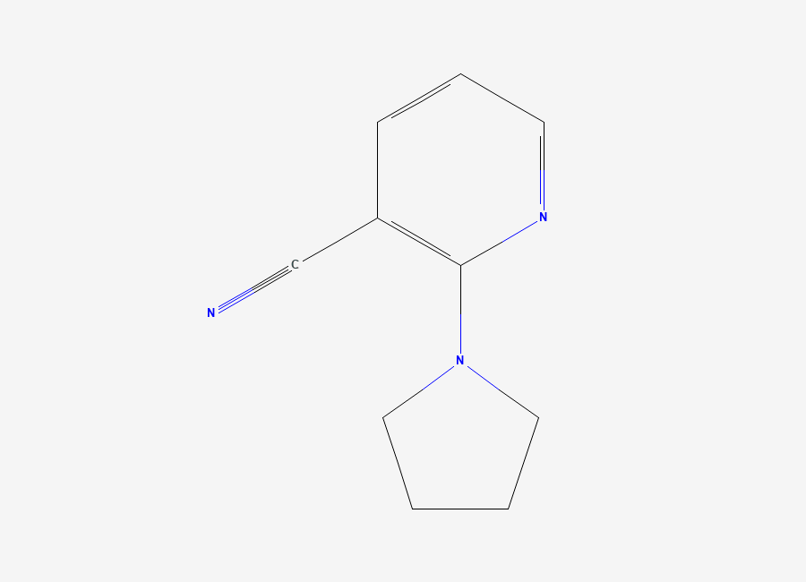 Two-dimensional chemical structure of 2-(Pyrrolidin-1-yl)nicotinonitrile