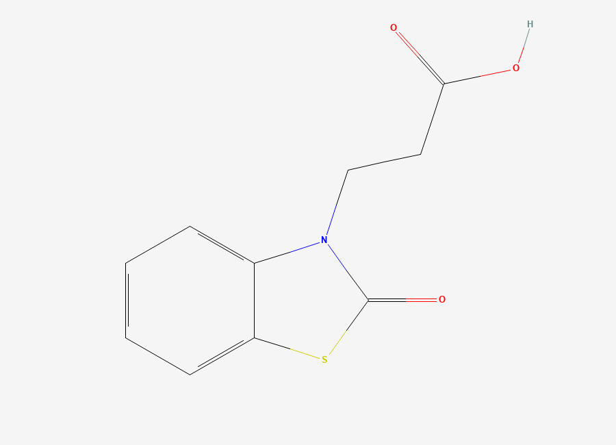 Two-dimensional chemical structure of 3-(2-oxo-1,3-benzothiazol-3(2H)-yl)propanoic acid