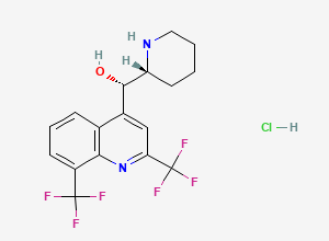 Two-dimensional chemical structure of Mefloquine Hydrochloride