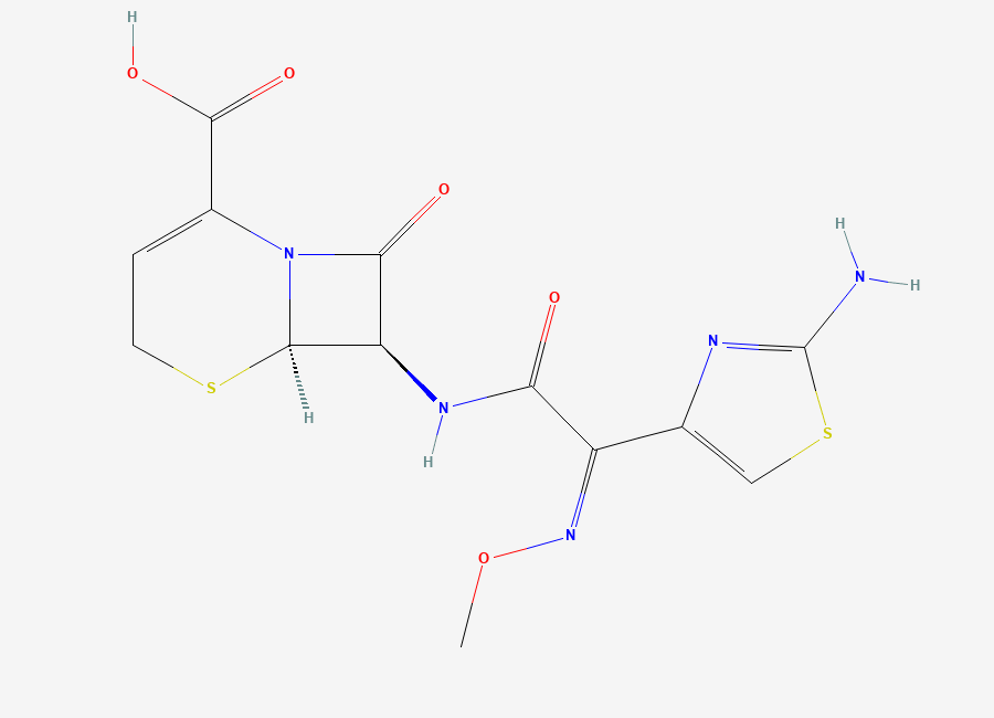 Two-dimensional chemical structure of Ceftizoxime