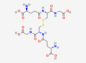 Two-dimensional chemical structure of Glutathione EP Impurity C/ Glutathione Disulfide Impurity/ L-Glutathione Oxidised, CAS 27025-41-8