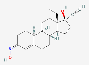 Two-dimensional chemical structure of Norgestimate EP Impurity D/ (Z)-Norelgestromin/ 17-Desacetyl (Z)-Norgestimate, CAS 74183-54-3
