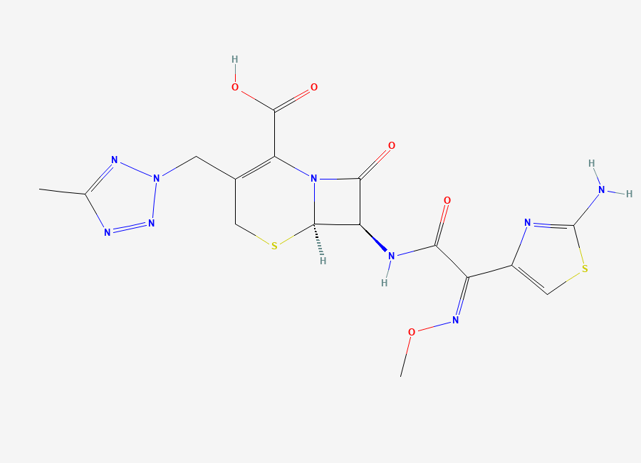 Two-dimensional chemical structure of Cefteram, CAS 82547-58-8