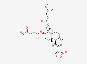 Two-dimensional chemical structure of Dehydroandrographolide succinate