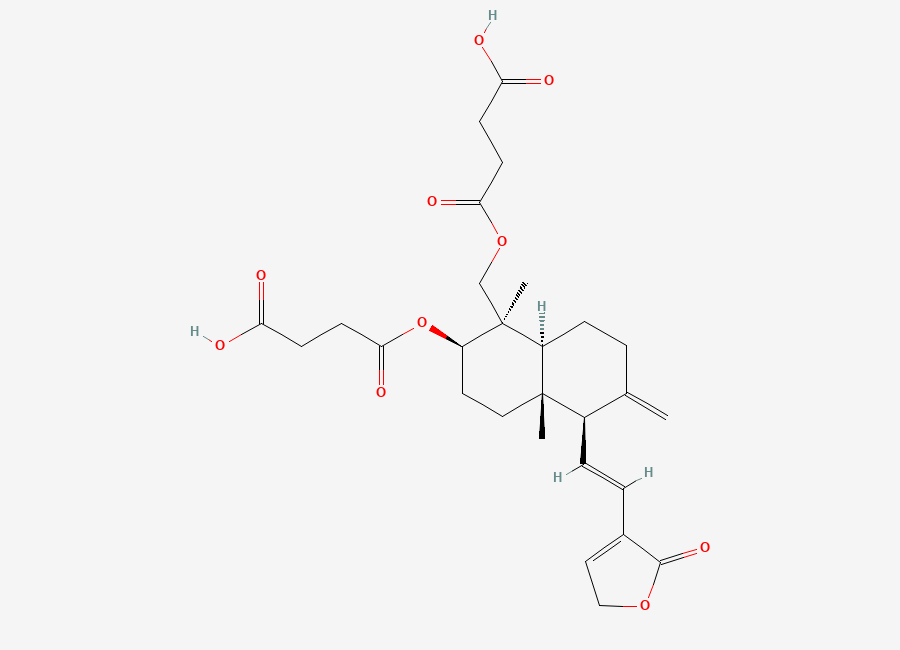 Two-dimensional chemical structure of Dehydroandrographolide succinate