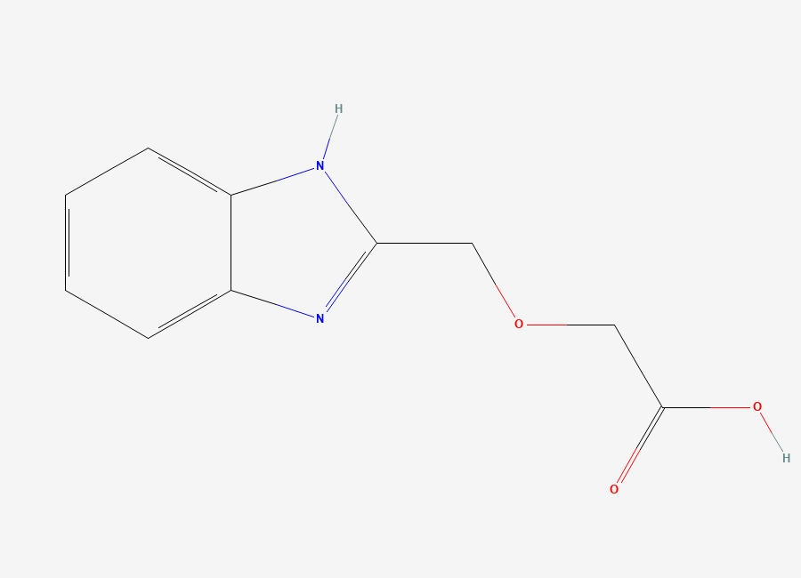Two-dimensional chemical structure of (1h-Benzimidazol-2-ylmethoxy)acetic acid