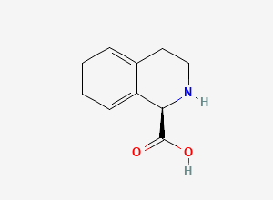 Two-dimensional chemical structure of (R)-1,2,3,4-tetrahydroisoquinoline-1-carboxylic acid