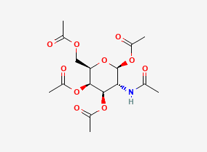 Two-dimensional chemical structure of beta-D-Galactopyranose, 2-(acetylamino)-2-deoxy-, 1,3,4,6-tetraacetate