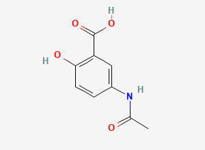 Two-dimensional chemical structure of N-Acetyl Mesalamine, CAS 51-59-2