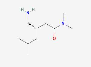 Two-dimensional chemical structure of Pregabalin Amine Amide Impurity, CAS 1567946-71-7