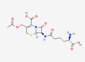 Two-dimensional chemical structure of Cephalosporin C, CAS 61-24-5